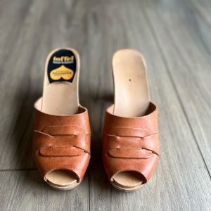 🔥Beautiful Swedish Hasbeens high platform slip-ons💃🏻